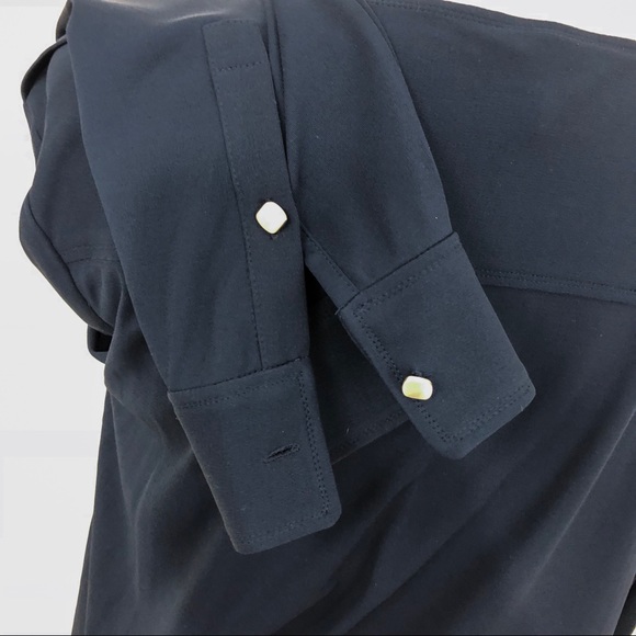 Worthington Blue Silk Button Up - Picture 5 of 6